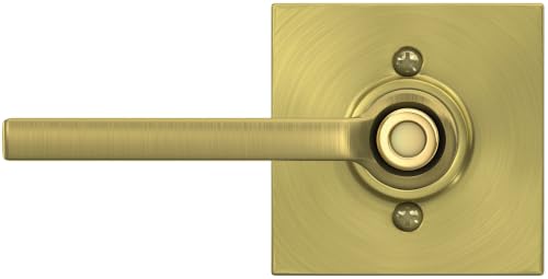 Image of SCHLAGE Latitude Bed /Bath Privacy Door Handle with Lock, Bright Chrome | Interior bedroom or bathroom door lever with push button lock, Reversible, Easy install, Certified durability, Universal fit