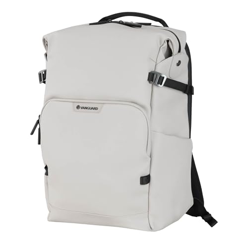 Image of VANGUARD VEO Lite B30L Camera & Everyday Backpack (Cream) - Fits Full-Frame Camera with 70-200mm Attached + 4 Lenses, 16 inch Laptop Storage, 3-Way Access, Convertible Daypack Design
