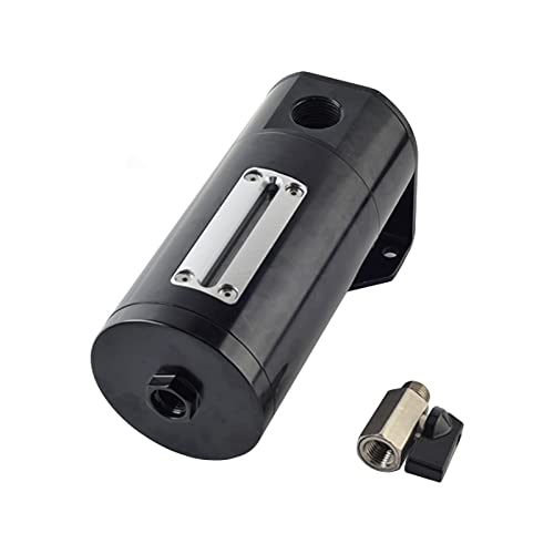 FURLOU Oil Catch Can 10AN Universal Observable 500 Ml Auto Racing 2- Port Oil Catch Can Tank Air- Oil Separator Kit With Removable Valve Automotive Replacement Fuel System Equipment