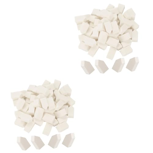 MERRYHAPY 100個 小さな矢印パフ ゲル ミニパフ ボディパフ パウダーパフ パウダー ーションスポンジ 消しゴムスポンジ ボディ用パフ ルースパウダー 化粧品 合成ラテックス 白い