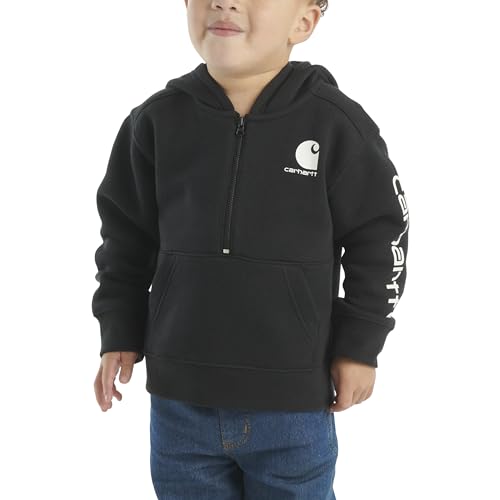Image of Carhartt Kid's CA6273 Long-Sleeve Half-Zip Sweatshirt - Boys