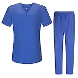 misemiya g71584-casaca y mujer-uniformes sanitarios g71584-giacca e pantaloni elastici donna-uniformi, set sanitari g715 / 50 blu reale, s