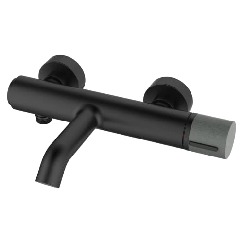 Essebagno Manopola mitigeur bain-douche mécanique noir & béton