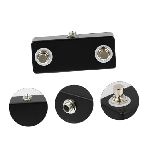 Pédale de guitare double interrupteur Amosfun avec coque métal