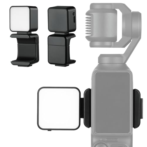Magnetisches LED-Licht für DJI OSMO Pocket 3 Wiederaufladbare Mini-Fülllichthalterung mit 300mAh Akku 3-Ebene Verstellbare LED Tragbare Weiche Selfie-Vlog-Video-Beleuchtung für Osmo Pocket3 Zubehör