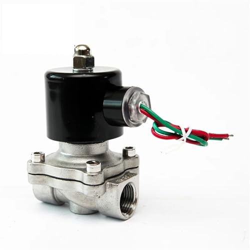 Électrovanne 3/8 220VAC normalement fermée en acier inoxydable pour fluides - 3