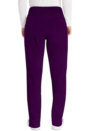 Dickies Women's Scrub Pants Natural Rise Tapered Leg Pull-On Bottoms with 7 Pockets and Knit Waistband DK005, M, Eggplant - image 5