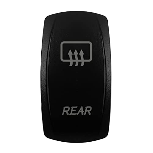Image of Rear Windshield DEFROST Rocker Switch Cover Laser Etched Backlit Switch Cover Cap for Car Boat Dashboard