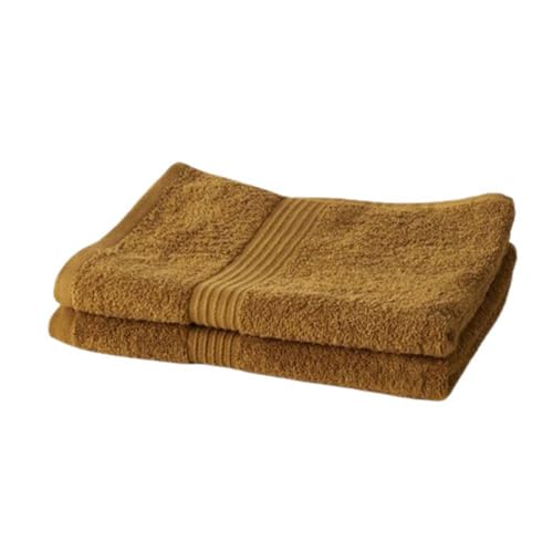 Lot de 2 Serviettes de Toilette Today 50x90 cm 100% Coton Bronze