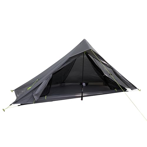 Nature Link Altair One Ultralight Backpacking Tent, 1 Person Trekking Pole Tent, Waterproof, Compact, 3 Season, Double Wall Shelter for Backpacking, Camping, Thru Hiking, Trekking