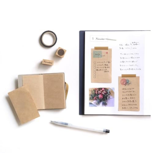 Bloc-notes accordéon japonais IPPINKA Kraft scrapbook plain squall gray perforé - 6