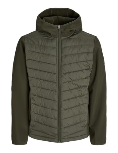 JJ rebel Chaqueta híbrida Jrebgazing para Hombre, Forest Night., M