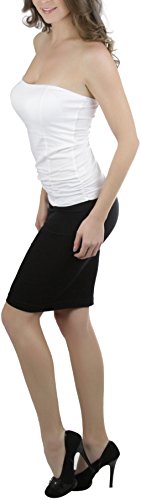 Image of ToBeInStyle Women's Cotton-Spandex Blend Stretchy Tube Top