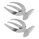 TOGEVAL 2 piezas Claws para Ensalada de Acero Inoxidable Mango Ergonómico Diseño Moldeado sin Afilados para Hogar y Restaurantes