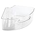 mDesign Lazy Susan Storage Bin with Handle for Kitchen Cabinets, Pantry - 1/4 Wedge, Small, Clear