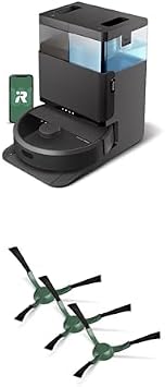 Bundle of iRobot Roomba Plus 405 G181 Combo Robot Vacuum & Mop with AutoWash Dock - + iRobot Authentic Replacement Parts Edge-Sweeping Brush 3-Pack