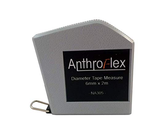Anthroflex Anthropometric Tape Measure With Thin Flexible Steel Blade With Blank Space Before Zero For Diameter Body Circumference Trees Pipes 2m