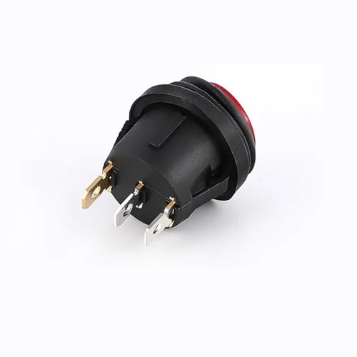 Interruptor circular impermeable KCD1 para evitar cortocircuitos por humedad en paneles de 12V 5