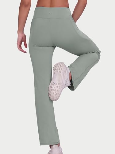 Image of Enamor High Rise Full Length Pull on Boot Cut Active Pant for Women - Relaxed Fit, Quick Dry, Antimicrobial - A402