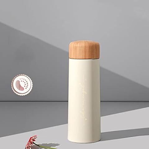 Small Thermal Flask, Mini Vacuum Insulated Water Bottle Stainless Steel Thermal Flask Hot and Cold Water Bottle for Girls Boys Kids Adults (Frosty white,150ml:5.4x12.5cm) Cover