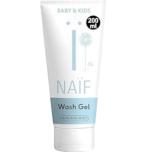 Naïf Pflegendes Waschgel - für Baby und Kinder - Babypflege Duschgel für empfindliche Haut - Inhaltsstoffe auf natürlicher Basis - 100% Vegan - 200 ml