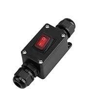 Leloco IP65 Garten Schalter Wasserdicht Kabelschalter MINI, 10A 220V Wasserdichter Schalter für Den Außenbereich Schalter Kabelschalter Schnurschalter, Außeneinsatz Wasserdicht Schalter