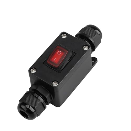 Leloco IP65 Garten Schalter Wasserdicht Kabelschalter MINI, 10A 220V Wasserdichter Schalter für Den Außenbereich Schalter Kabelschalter Schnurschalter, Außeneinsatz Wasserdicht Schalter