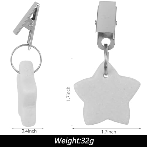12 Pack Tablecloth Weights, Table Cloth Pendant Stones with Metal Clips, Heavy Marble Tablecloth Hangers, Stainless Steel Table Covers Clamps for Decoration, Outdoor, Picnic, Family Dinner Party