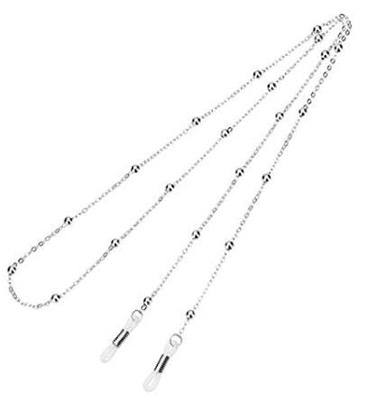 Monocolo catena con perline in acciaio INOX