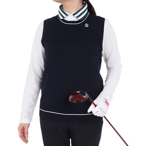 MUNSINGWEAR(マンシングウェア) ニットベストクルーネック 袖なし ジャカード シンプル ゴルフ MGWXJL82レディース
