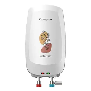 Crompton InstaBliss|5L|3000-Watts Powerful Heating|Electric Instant Water Heater (Geyser) for home|High Grade SS Tank with Advanced 4 Level Safety|Rust-Proof|White|Wall Mounting