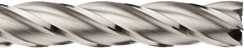 Image of 5110100 High Speed Steel (HSS) Square Nose End Mill, Inch, Extra Long Length, Weldon Shank, Uncoated (Bright) Finish, Finishing Cut, 4 Flutes, 7.25 inch Overall Length, 7 /8 inch Cutting Diameter, 7 /8 inch Shank Diameter