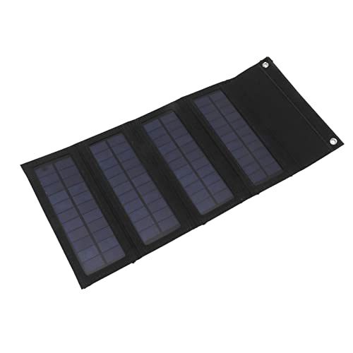 Portabel Foldable Solar Panel, Light Weight USB Interface 40W Folding Solar Panel for Backpacking for Hiking (Black)