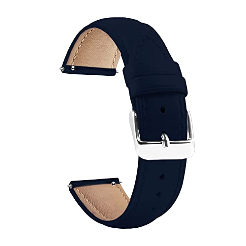 Image of ACM Watch Strap Leather Belt 20mm Compatible with Noise Noisefit Nova Smartwatch Casual Classic Band Blue