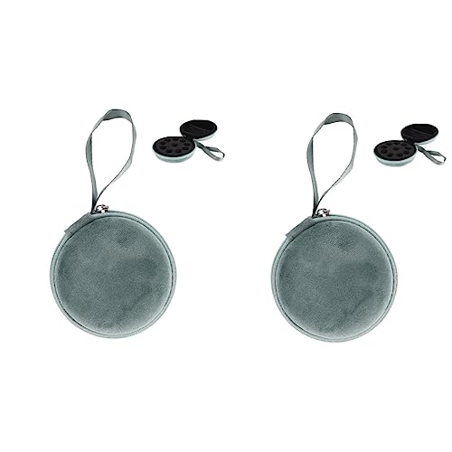 NULYLU 2pcs Essential Oil Bag for Travel Small Essential Oil Pouch Round Lanyard