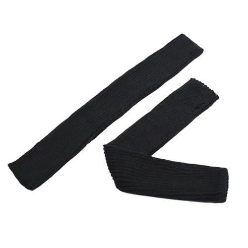 Image of Leg Warmers for Girls Women,Ribbed Knitted Leg Yoga Socks,Crochet Long Boot Socks for Women 80s Sports Party Dance (Black, One Size)