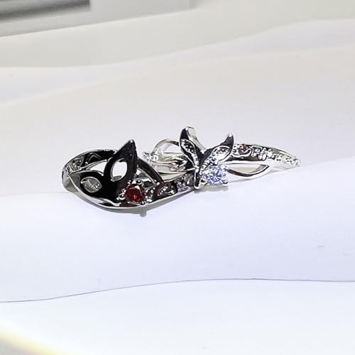 Anime Game Characters Eye Mask Rings Two Rings Set Adjustable 2pcs4