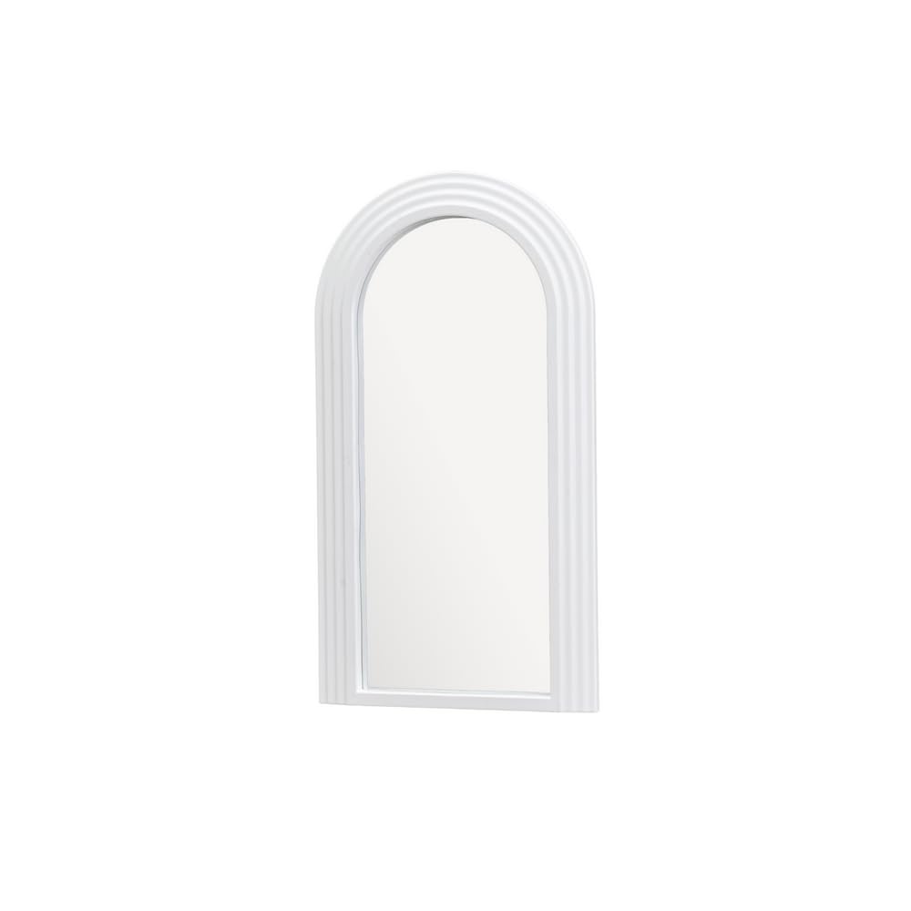 LOLAhome Espejo Ventana Blanco o Gris con moldura de plástico, Espejo Decorativo de Pared para Salón, Dormitorio, Entrada de 36x66 o 43x107 cm (Blanco, De 36x66 cm)
