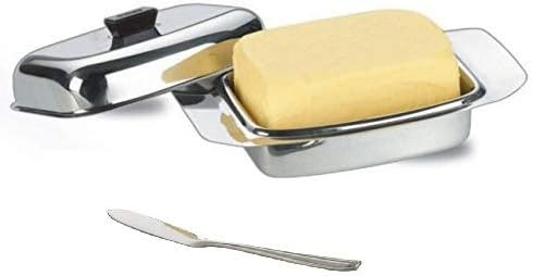 Vinod Steel Butter Dish, 500 Gm (Silver)
