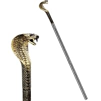 Gwezmxs Gehstock Fasching, Zepter Kostüm Accessoire für Karneval, Mottoparty, Cosplay, Halloween, Schlangenkopf-Design, Costume Walking Cane Snake, 82CM