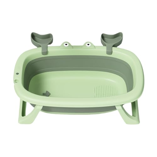 ペット用バスタブ ポータブル 小型犬用 ソフトクッション付き 入浴や収納が簡単 小型・中型ペットに最適 排水穴付き 犬用品 洗面台 (グリーン)