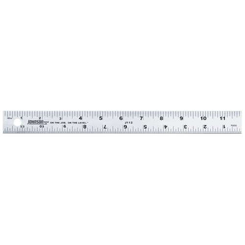 Règle en aluminium 30,5 cm instrument mesure dessin technique multicolore