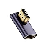 HDMIアダプタ L型HDMI延長アダプタ 8K@60Hz（7680*4320）@60Hz映像出力対応 HDMIオスtoメスアダプタ HDMI L字アダプタ HDMI L型変換アダプタ HDMIハイスピード 金メッキ 一個 HDTV/Roku/テレビ/Nintendo Switch/PS4/PS3などに対応(10号)