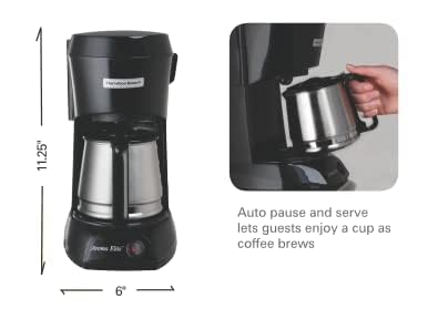 Image of Kaapi Solutions 4 Cup Coffee Maker, Drip Brew Machine with V60 Filter, Compact & Easy to Use, Black
