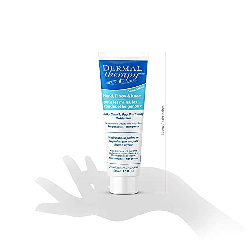 Dermal Therapy Hand Elbow Knee Cream – Hydrating Treatment Relieves Dry, Cracked, Itchy Skin Resulting From Frequently Washed/Cleaned Hand |15%Urea And 6%Alpha Hydroxy Acids | 3.5 Fl. Oz #TOP7
