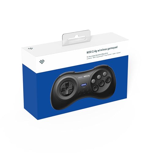 8Bitdo M30 2.4G Wireless Gamepad for the Original for Sega Mega Drive/Genesis - Black (Electronic Games)
