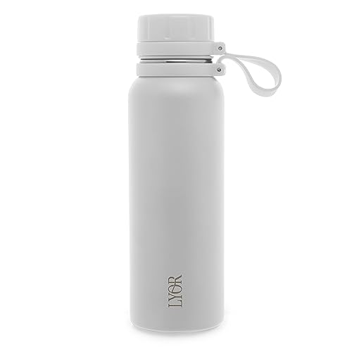 LYOR - Garrafa Térmica de Aço Inox Explorer Branca 650ml