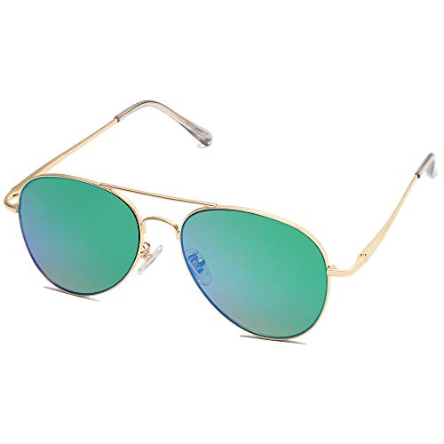 Image of SOJOS Classic Aviator Sunglasses for Women Men Metal Frame Spring Hinges SJ1030