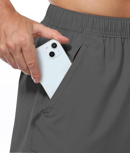 Image of NINQ Workout Half Pant for Man | Gym Shorts for Men with Drawstring Waist & 2 Zipper Pockets | Stylish Lightweight Shorts Pant for Men Sports