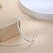Silver Cuff Bracelet for Women Trendy 925 Sterling Silver Bangle Bracelets for Women Non Tarnish Dainty Silver Bangles Cubic Zirconia Adjustable Wave Bracelet Fashion Jewelry Gift for Women